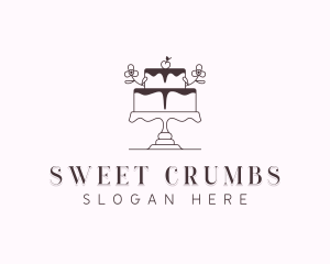 Floral Cake Baking logo design