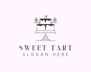 Floral Cake Baking logo design