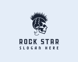 Skull Rock Band logo design