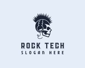 Skull Rock Band logo design