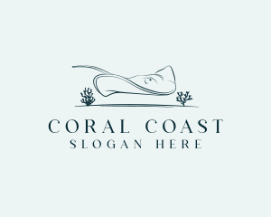 Marine Coral Stingray logo design