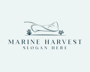 Marine Coral Stingray logo design