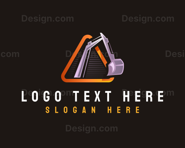 Digger Excavator Machinery Logo