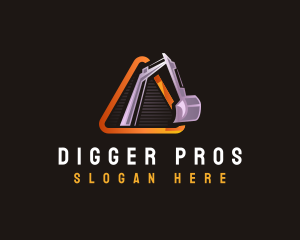 Digger Excavator Machinery logo design