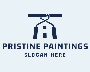 Paint Roller House logo design