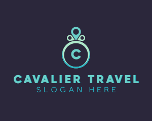 Travel Location Pin  logo design