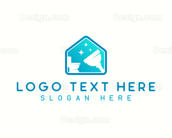 Toilet Plunger Cleaning Logo