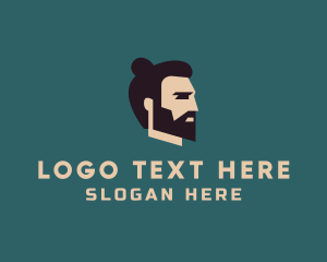 Hipster Man Beard logo