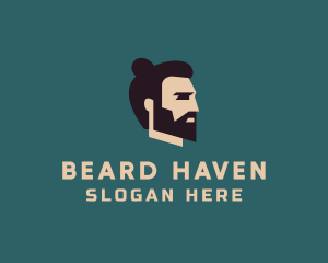 Hipster Man Beard logo design