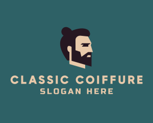 Hipster Man Beard logo design