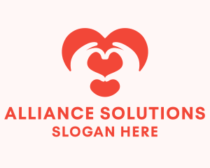 Heart Hand Social Service  logo design