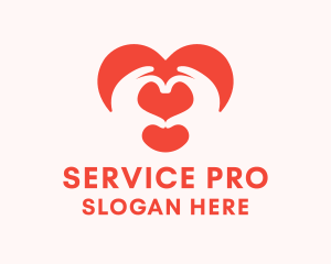 Heart Hand Social Service  logo design