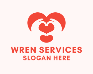 Heart Hand Social Service  logo design