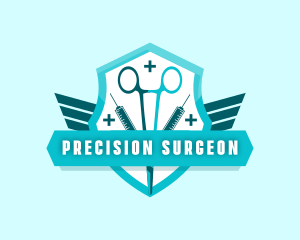 Surgery Tool Shield logo design