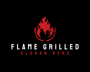 Grill Chicken Restaurant logo design