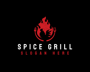 Grill Chicken Restaurant logo design