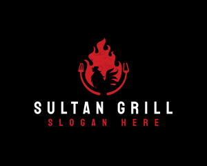 Grill Chicken Restaurant logo design