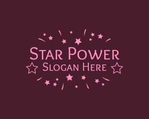 Pink Festive Star logo design