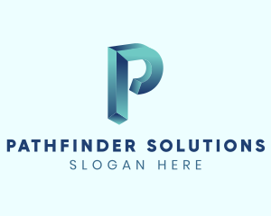 Financial Tech Letter P  logo design