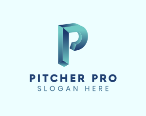 Financial Tech Letter P  logo design