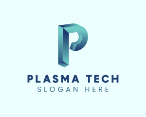 Financial Tech Letter P  logo design