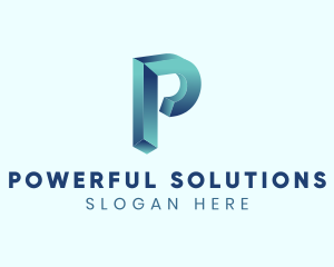 Financial Tech Letter P  logo design