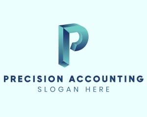 Financial Tech Letter P  logo design