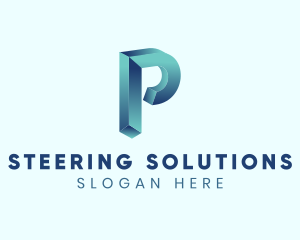 Financial Tech Letter P  logo design