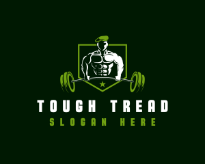 Military Barbell Training logo design