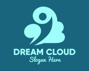 Teal Man Cloud logo design