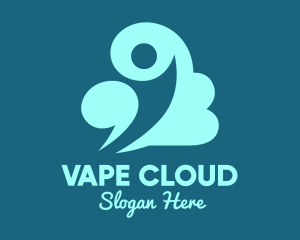 Teal Man Cloud logo design