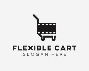 Filmstrip Porduction Cart logo design