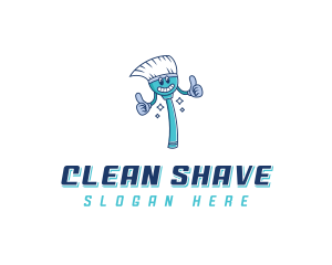 Cleaning Mop Janitorial logo design