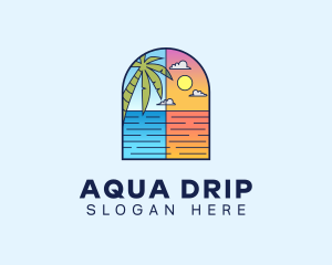 Aqua Ocean Sea logo design