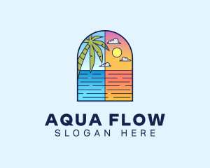 Aqua Ocean Sea logo design