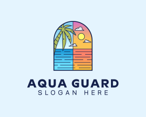 Aqua Ocean Sea logo design