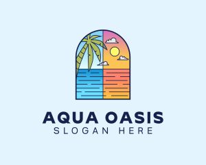Aqua Ocean Sea logo design