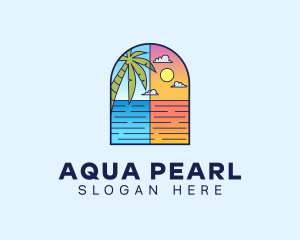 Aqua Ocean Sea logo design