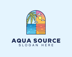 Aqua Ocean Sea logo design