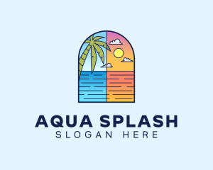 Aqua Ocean Sea logo design