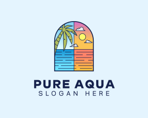 Aqua Ocean Sea logo design