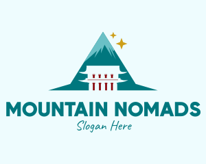 Asian Mountain Temple  logo design