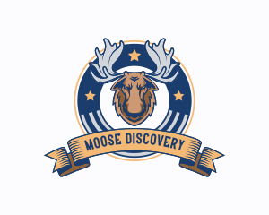 Wildlife Moose Animal logo