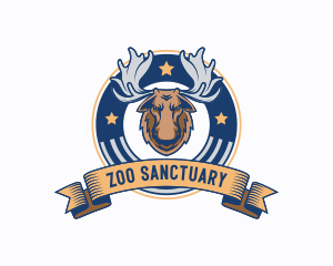 Wildlife Moose Animal logo design