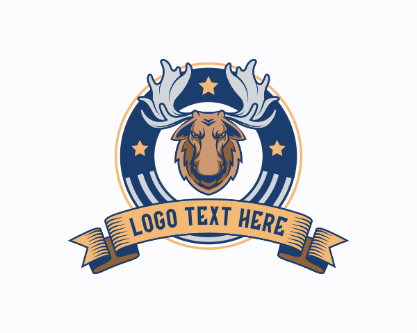 Wildlife Moose Animal logo