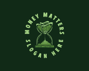 Money Cash Hourglass logo design