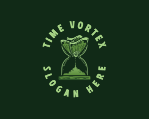 Money Cash Hourglass logo