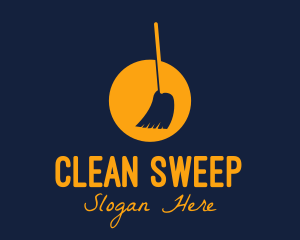 Broom Household Cleaning  logo design