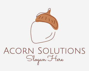 Acorn Nut Minimal logo design