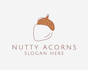 Acorn Nut Minimal logo design